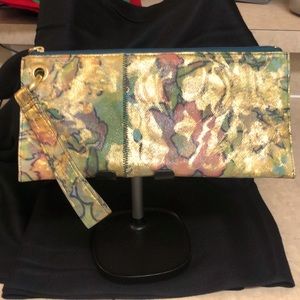 Hobo wristlet gold multi colored